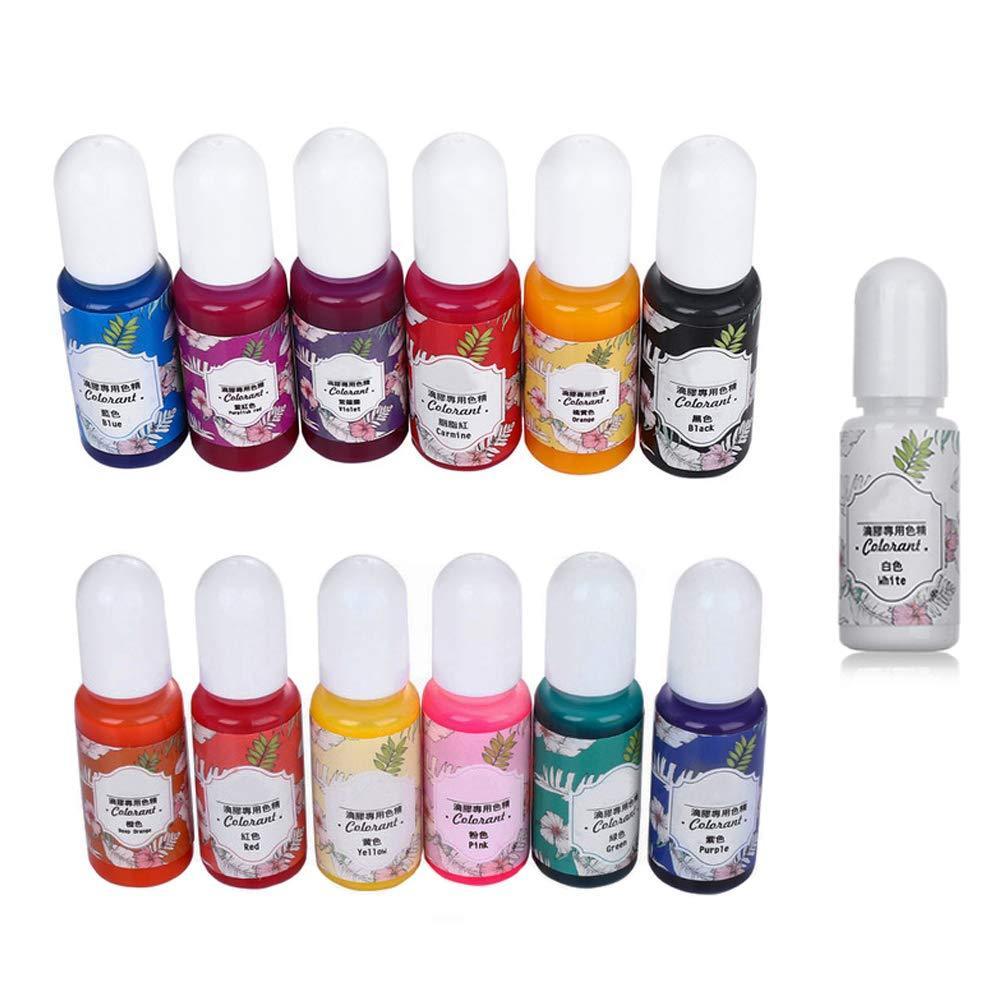 Miraclekoo 13 Colors Epoxy UV Resin Coloring Dye Liquid Epoxy Pigment ...