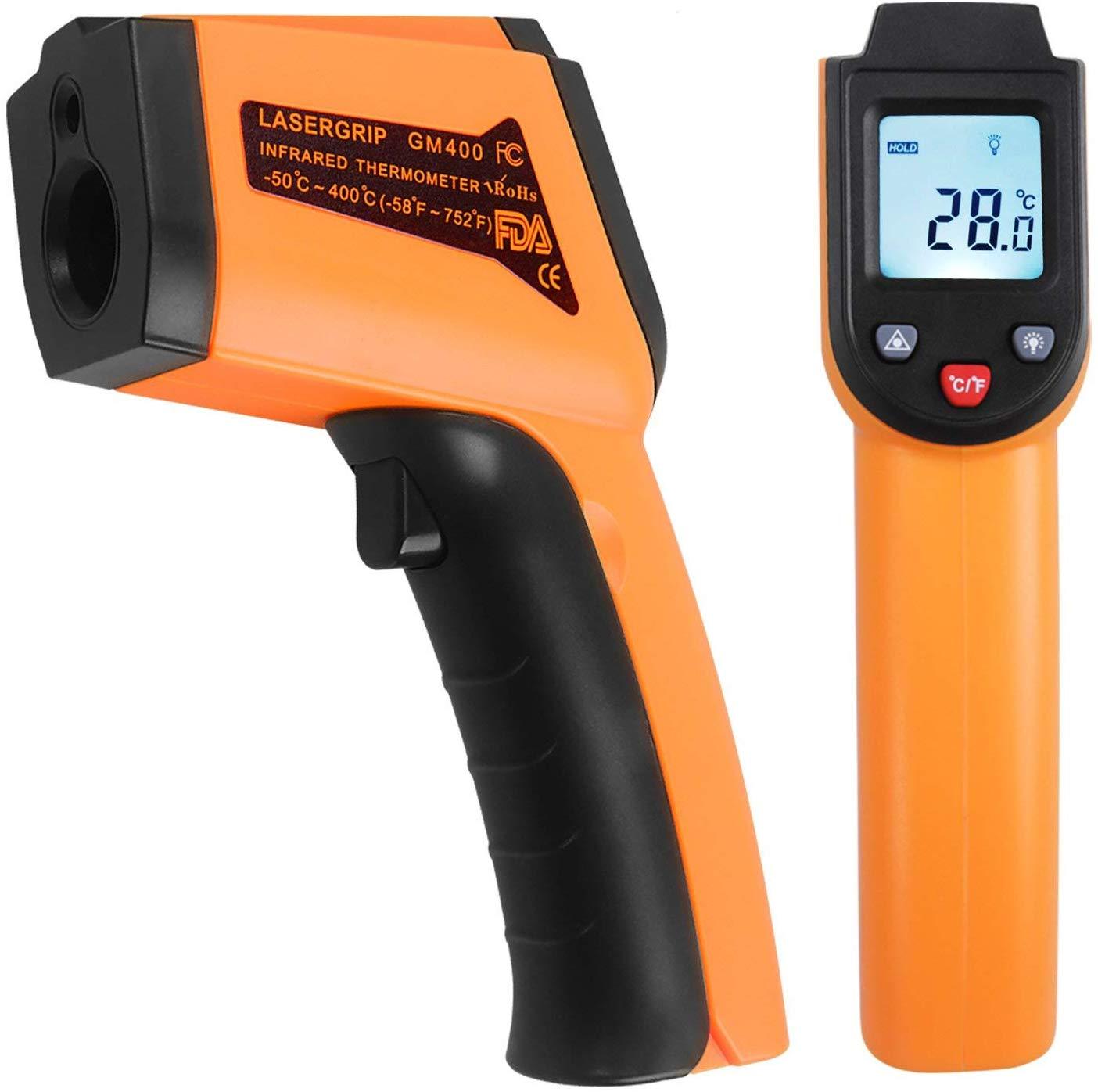 Kizen GM400 Infrared Thermometer Non-Contact Digital Laser Temperature Gun with LCD Display