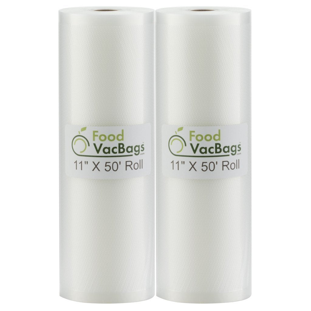 4 Jumbo 11" x 50' Commercial Vacuum Sealer Saver Bags Sous Vide Food Storage by VacSealBags