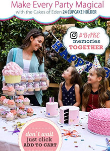 (6 Pack) Fill'nGo Carrier Holds 24 Standard Cupcakes - Ultra Sturdy Cupcake Boxes | Tall Dome Detachable Lid | Clear Plastic Disposable Containers | Storage Tray | Travel Holder | Also Regular Muffins