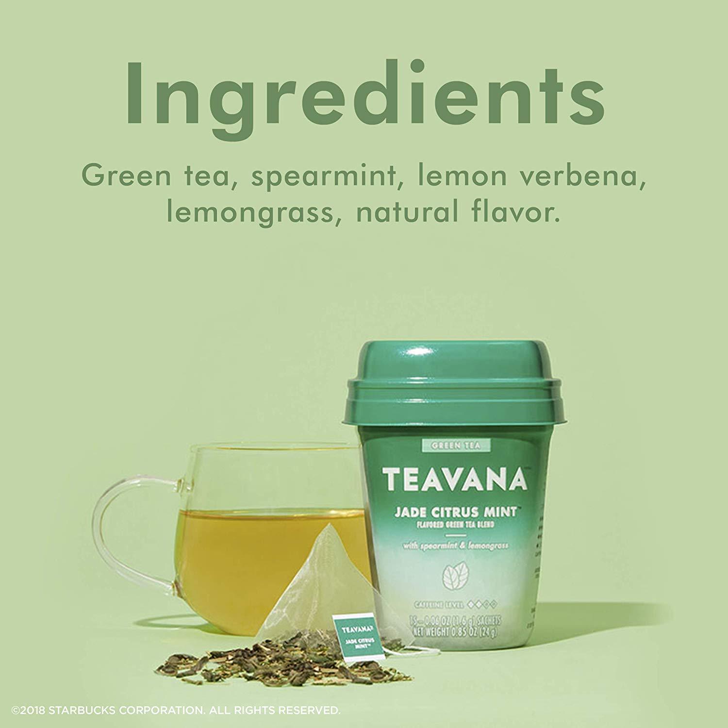 Teavana Jade Citrus Mint, Green Tea With Spearmint and Lemongrass, 100 Count total (.Jade Citrus - 100 Count)