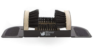 Rhino Bilt Folding Boot Scraper, The All-in-one Scrubber, Brush, Scraper, and Cleaner - No Mounting Required Indoor & Outdoor Use -Extremely Easy to use for Children & Adults!