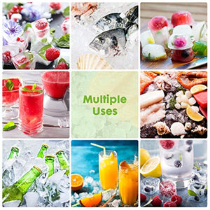 OMorc Ice Cube Trays 2 Pack, Easy-Release Silicone and Flexible 14-Ice Trays with Spill-Resistant Removable Lid, BPA Free LFGB Certified, Dishwasher Safe and Stackable Durable