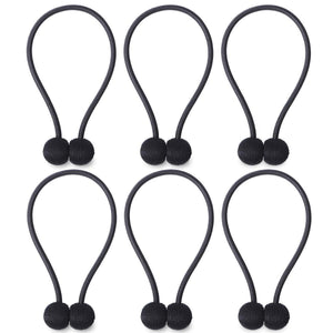 NZQXJXZ Curtain Tiebacks Magnetic, Drape Holders Holdbacks Decorative Weave Rope Clips Window Sheer Blackout Panels Home Office, Chocolate (Pack of 6)