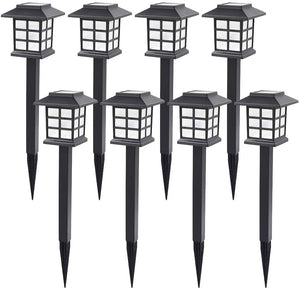 Permande 8 Pack Solar Pathway Lights Outdoor, Solar Powered Garden Lights, Waterproof Led Path Lights for Lawn, Landscape, Path, Yard, Patio, Driveway, Walkway