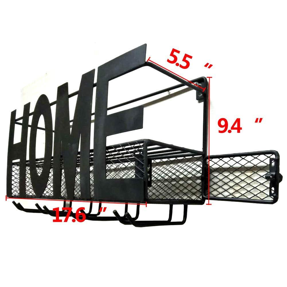 ZGXY Wall Mounted Metal Wine Rack Glass Holder Iron Decorative Wine Cork Storage Rack Gift Easy Install