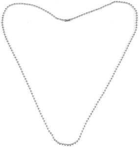 50pcs Nickel Plated Ball Chain Necklace, KinHom 24 Inches Long 2.4mm Bead Size # 3 Adjustable Antiqued Metal Bead Steel Chain Matching Connectors Jewelry Findings