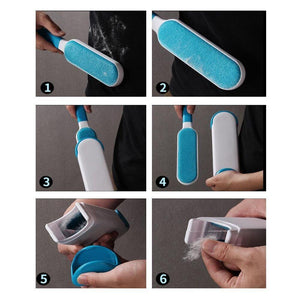 NEILDEN Animal Fur Removal Pet Hair Brush Dog Fur Remover & Lint Remover with Self Removal Tools Includes Grooming Glove Double Sided Brush with Self-Cleaning Base