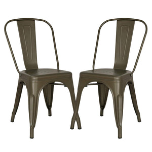 POLY & BARK EM-112-BLK-X4 Trattoria Side Chair in Black (Set of 4)