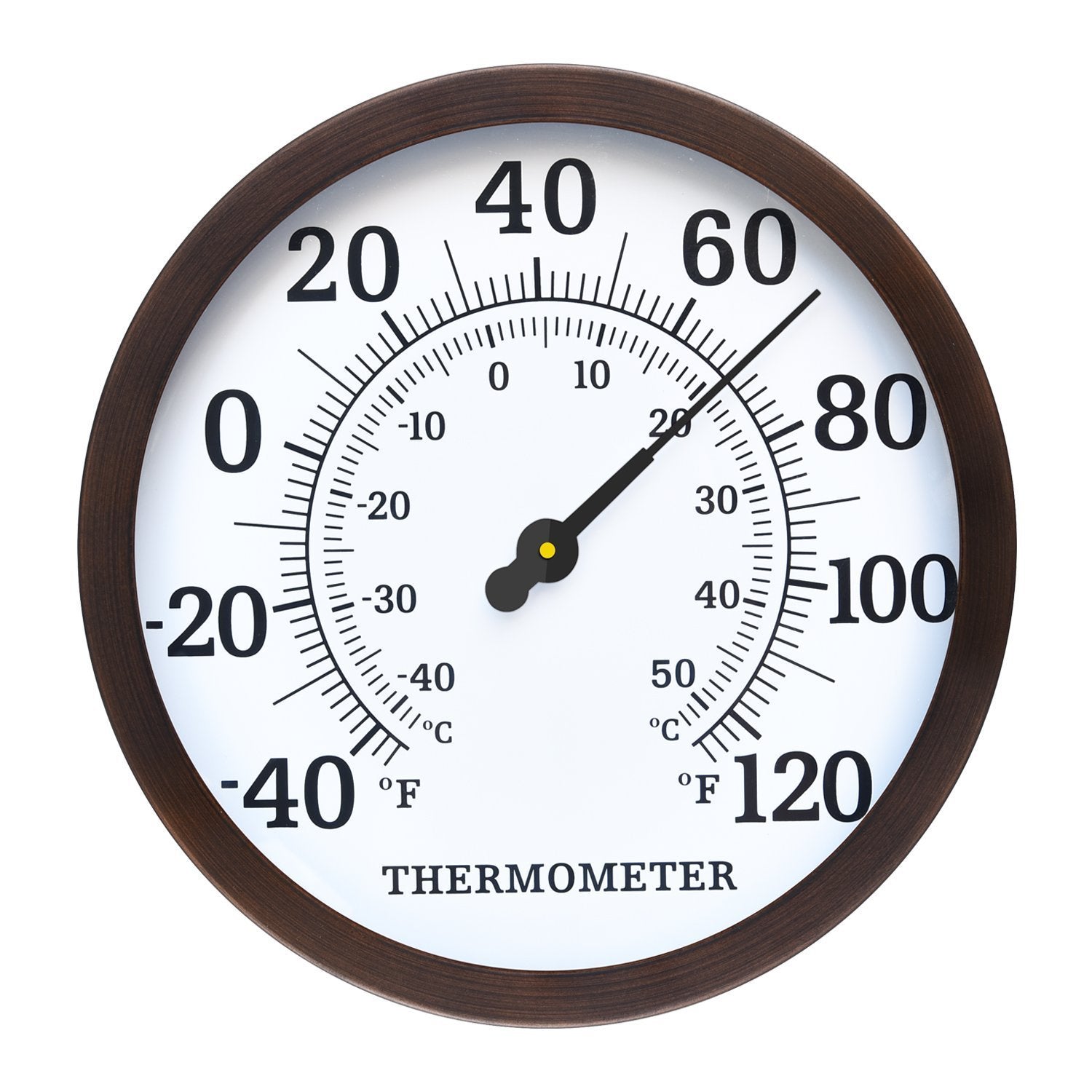 8 Indoor Outdoor Thermometer/Hygrometer for Patio, Wall or Decorative  (Bronze) 