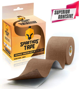 Sparthos Kinesiology Tape - Incredible Support for Athletic Sports and Recovery - Free Kinesiology Taping Guide! - Uncut 2 inch x 16.4 feet Roll