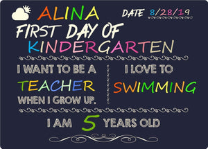 14 x 10 inch First and Last Day of School Photo Sharing Chalkboard Signs Wooden Large Size Photo Prop Back to School Signs for Kids Reusable and Easy Clean