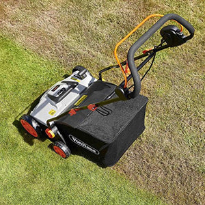 VonHaus 12.5 Amp Corded 15" Electric 2 in 1 Lawn Dethatcher Scarifier and Aerator with 5 Working Depths and 45L Collection Bag