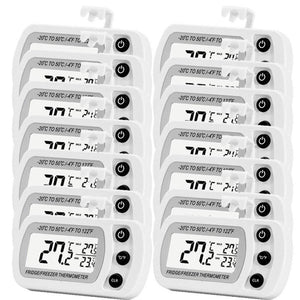 4 Pack Digital Refrigerator Freezer Thermometer,Max/Min Record Function with Large LCD Display by LinkDm