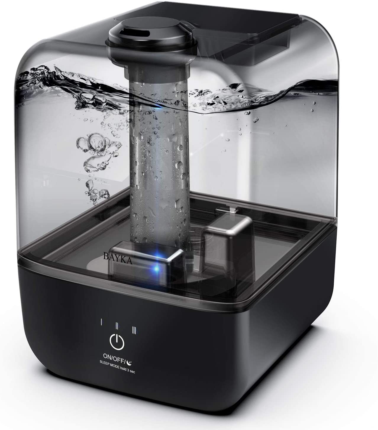 BAYKA Cool Mist Humidifier, 4L Top Fill Ultrasonic Desk Humidifier for bedroom, Portable Essential Oil Humidifiers with Adjustable Mist Output, Works Up to 28 Hours, Auto Shut-off