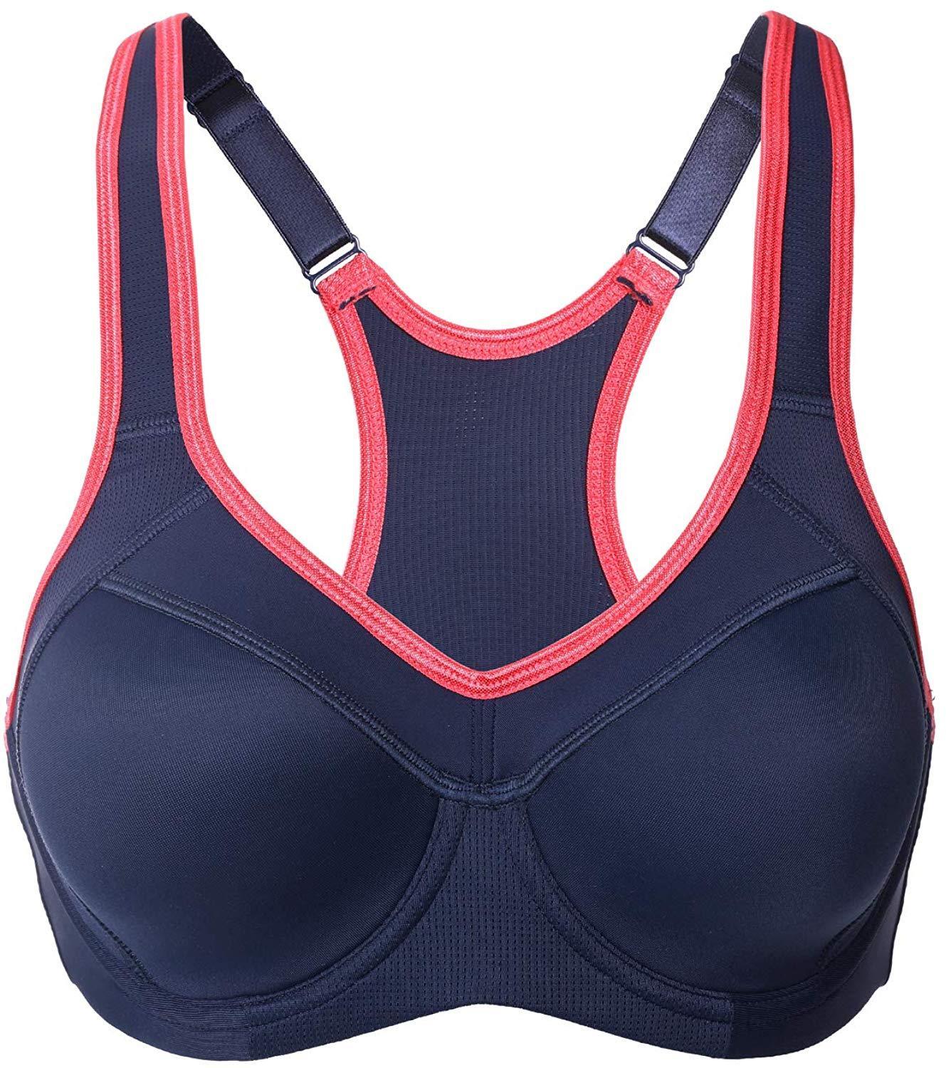 SYROKAN Womens Full Support High Impact Racerback Lightly Lined