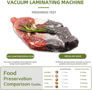GOITNG Black Vacuum Sealer Machine with 20 Pcs Vacuum Bags Automatic Food Sealers Machine Vacuum Packing Machine for Food Preservation Storage