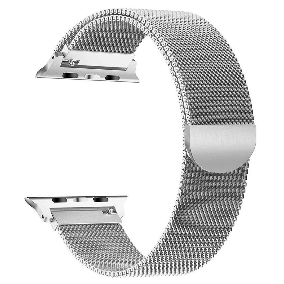 OULEDI Compatible Stainless Steel Band for Apple Watch Replacement Mesh Strap Bracelet for iWatch Series 1 Series 2 Series 3 with Magnetic Closure Clasp 38mm Rose Gold