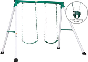 Backyard Discovery Mini Brutus Heavy Duty Metal A-Frame Swing Set