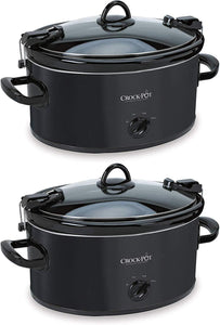 Crockpot 6-Quart Cook & Carry Oval Manual Portable Slow Cooker, Red - SCCPVL600-R
