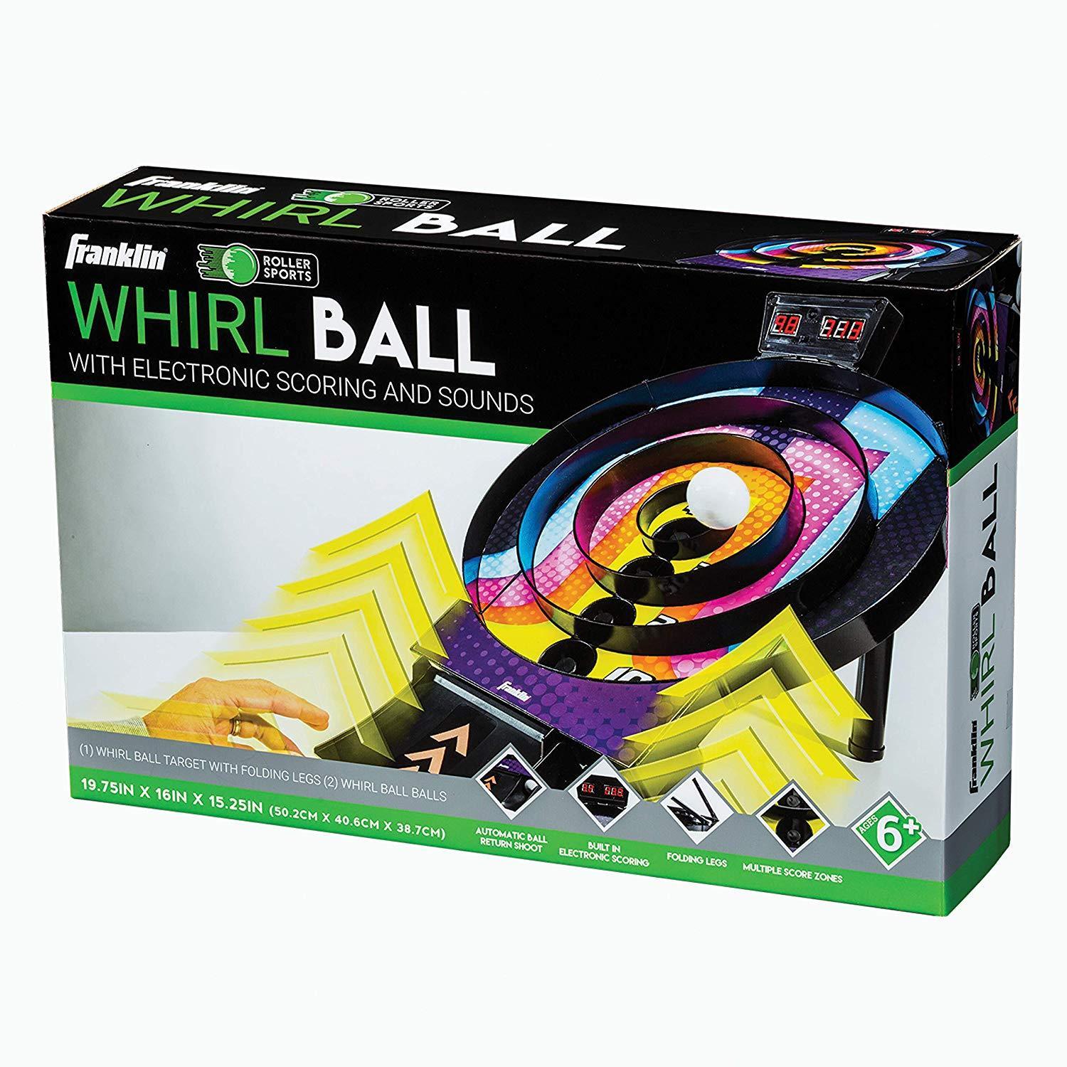 Franklin Sports Whirl Ball Arcade Game - Game Room Ready Tool Free Arcade Game - Auto Scoring Electronics with Arcade Ball Return Ramp Great for Kids and Family Fun!