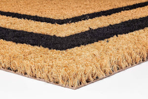 DeCoir 24" X 48" 'Classic Border' Coir Double Door Mat, Medium/Large