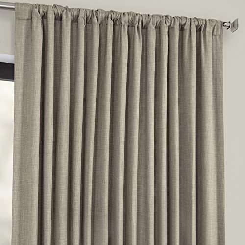 HPD Half Price Drapes BOCH-LN1857-84-DW Faux Linen Extra Wide Blackout Room Darkening Curtain, 100 X 84, Oatmeal