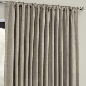 HPD Half Price Drapes BOCH-LN1857-84-DW Faux Linen Extra Wide Blackout Room Darkening Curtain, 100 X 84, Oatmeal