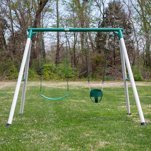 Backyard Discovery Mini Brutus Heavy Duty Metal A-Frame Swing Set