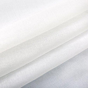 2 Panel Sheer Curtains White 84 inch Living Room Drapes Window Curtain Voile Sheers Linen Textured